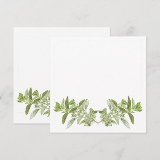 OREGANO 5,25" Square Flat Card Karte (Vorne/Hinten)