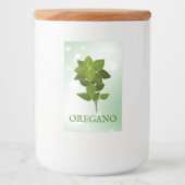 Oregano-Kräuterlabel Lebensmitteletikett (Vorderseite)