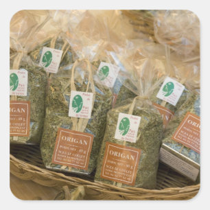Oregano, Moustiers-Sainte-Marie, Provence, Quadratischer Aufkleber