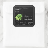 Oregano Quadratischer Aufkleber (Tasche)