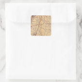 Oregon 4 quadratischer aufkleber (Tasche)