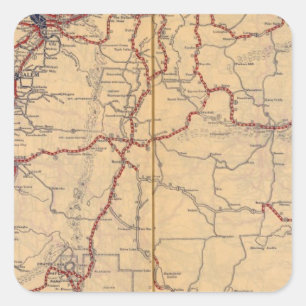 Oregon 4 quadratischer aufkleber