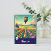 Oregon | Anime Style Cel Schattenkarte Postkarte (Stehend Vorderseite)
