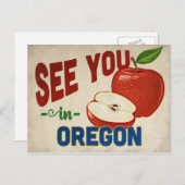 Oregon Apple - Vintage Travel Postkarte (Vorne/Hinten)