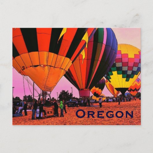 Oregon Balloon Postcard Postkarte (Vorderseite)