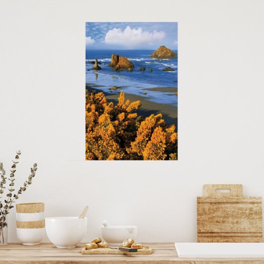 Oregon Beach View in Bandon Poster (Küche)