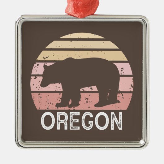 Oregon Bear Ornament Aus Metall (Vorne)