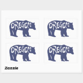 Oregon Bear Rechteckiger Aufkleber (Blatt)