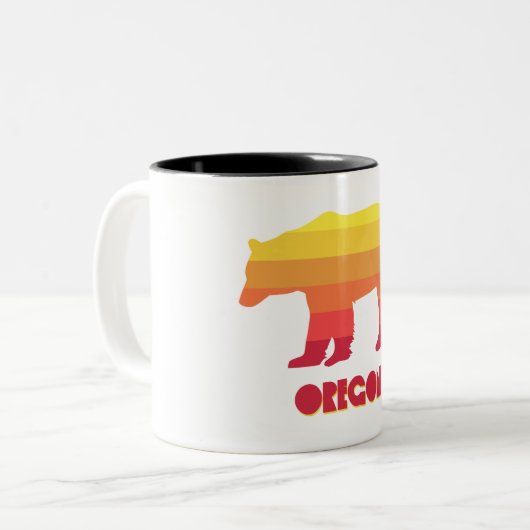 Oregon Bear Zweifarbige Tasse (Vorderseite Links)
