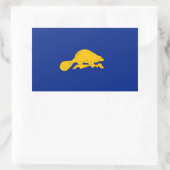 Oregon Beaver Flag Rechteckiger Aufkleber (Tasche)
