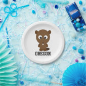 Oregon Beaver Pappteller (Party)