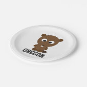 Oregon Beaver Pappteller (Schrägansicht)