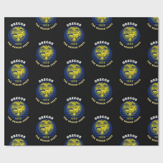 OREGON BEAVER STAAT FLAG GESCHENKPAPIER (Flach)