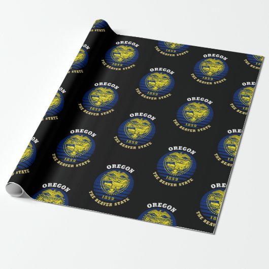 OREGON BEAVER STAAT FLAG GESCHENKPAPIER (Ungerollt)