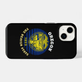 OREGON BEAVER STAAT FLAG iPhone HÜLLE (Rückseite (Horizontal))