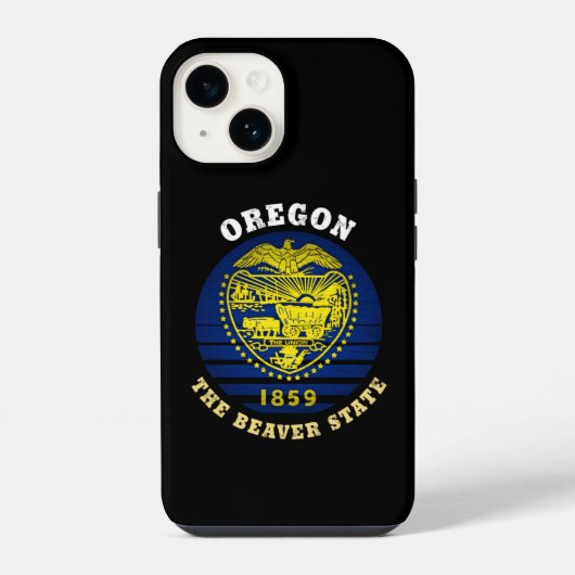 OREGON BEAVER STAAT FLAG iPhone HÜLLE (Rückseite)