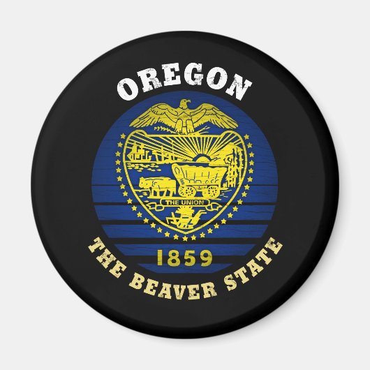 OREGON BEAVER STAAT FLAG MAGNET (Vorne)