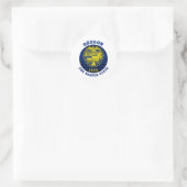 OREGON BEAVER STAAT FLAG RUNDER AUFKLEBER (Tasche)
