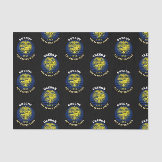 OREGON BEAVER STAAT FLAG SEIDENPAPIER (Vorderseite)