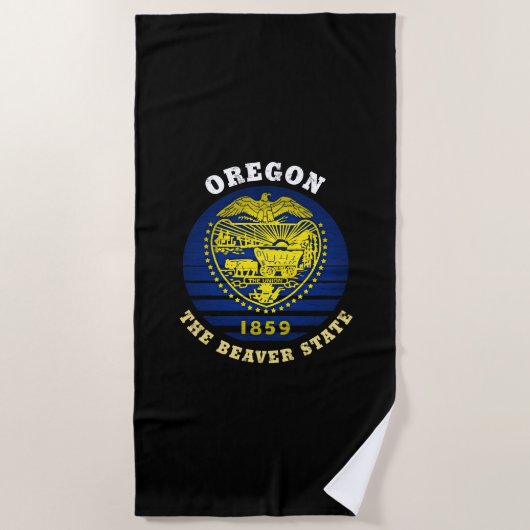 OREGON BEAVER STAAT FLAG STRANDTUCH (Vorderseite)