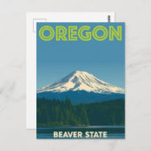 Oregon Beaver State Postkarte (Vorne/Hinten)