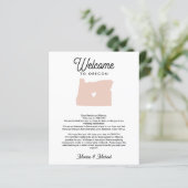 OREGON Begrüßungsbrief & Unterkunft JEDE FARBE (Stehend Vorderseite)