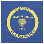 Oregon-Biber-Staats-personalisierte Flagge Stoff (Nahaufnahme)