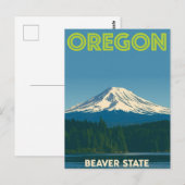 Oregon Biberstaat Postkarte (Vorne/Hinten)