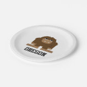 Oregon Bigfoot Pappteller (Schrägansicht)