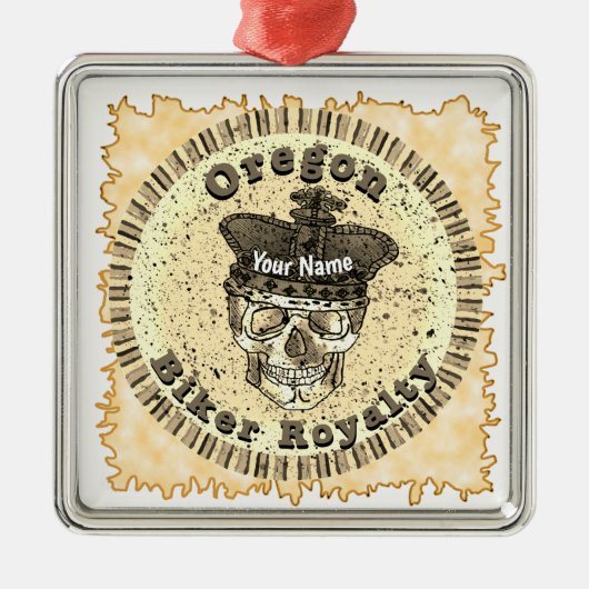 Oregon Biker Ornament Aus Metall (Vorne)