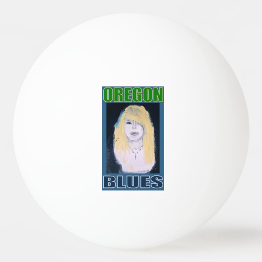 OREGON-BLUES TISCHTENNISBALL (Vorderseite)