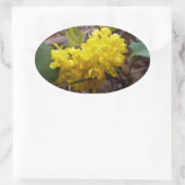 Oregon Blume Gelbe Wildblumen Ovaler Aufkleber (Tasche)