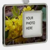 Oregon Blume Gelbe Wildblumen Rahmen-Ornament Silber (Rechts)