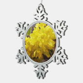 Oregon Blume Gelbe Wildblumen Schneeflocken Zinn-Ornament (Rechts)