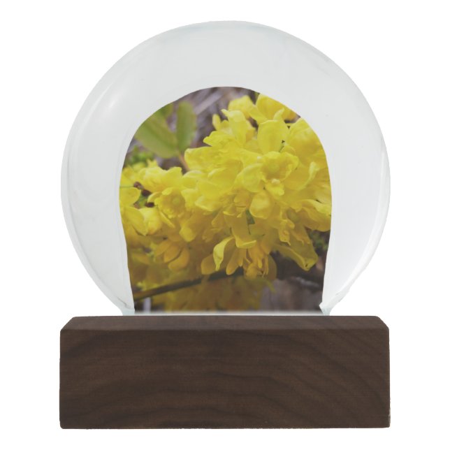 Oregon Blume Gelbe Wildblumen Schneekugel (Vorderseite)