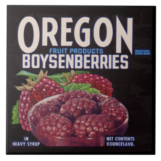 Oregon Boysenberries aus den 1940er Jahren kann de Fliese (Vorderseite)