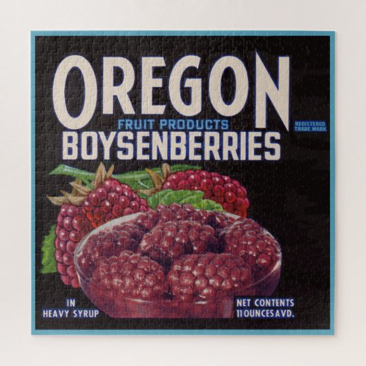 Oregon Boysenberries aus den 40er Jahren Puzzle (Vertikal)