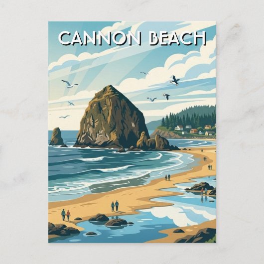 Oregon Cannon Beach Travel Postkarte (Vorderseite)