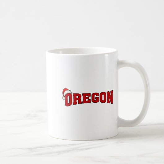 Oregon Christmas Santa Hat Retro Throwback Souveni Kaffeetasse (Rechts)