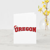 Oregon Christmas Santa Hat Retro Throwback Souveni Karte (Gelbe Blume)
