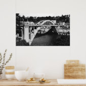 Oregon City, OR-Highway Bridge über Willamette Poster (Küche)