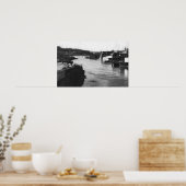 Oregon City, OR Willamette Falls und Paper Mills Poster (Küche)