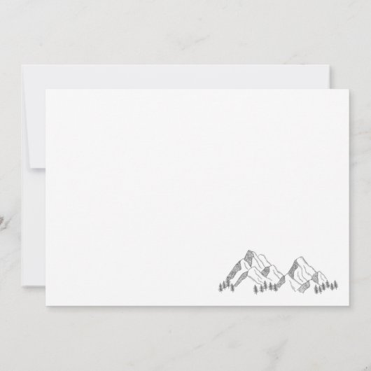 Oregon Coast Blank Flat Danke Karte (Rückseite)