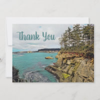Oregon Coast Blank Flat Danke Karte