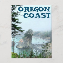 Oregon Coast Boardman Foggy Landschaftliche Aussic Postkarte