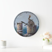 Oregon Coast Brown Pelican Coastsea Ocean Große Wanduhr (Zuhause)