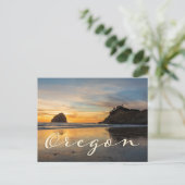 Oregon Coast Cape Kiwanda Sunset Souvenir Postkarte (Stehend Vorderseite)