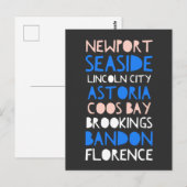 Oregon Coast Cities Postkarte (Vorne/Hinten)