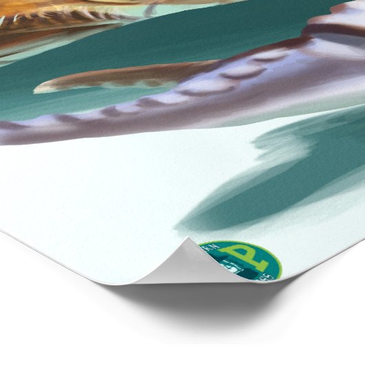 Oregon Coast Crab Poster (Ecke)