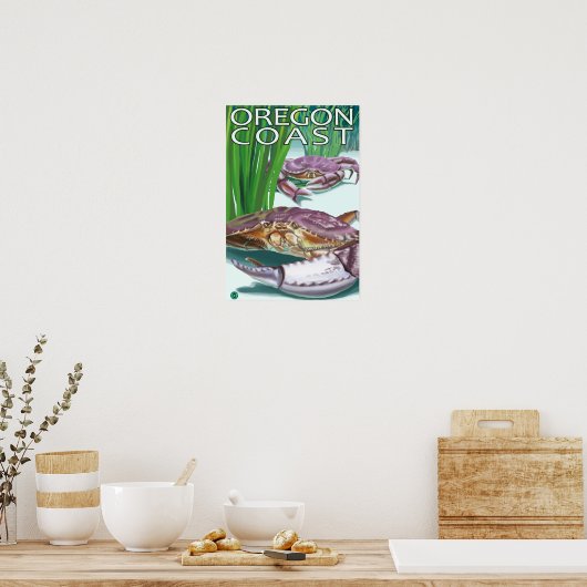 Oregon Coast Crab Poster (Küche)